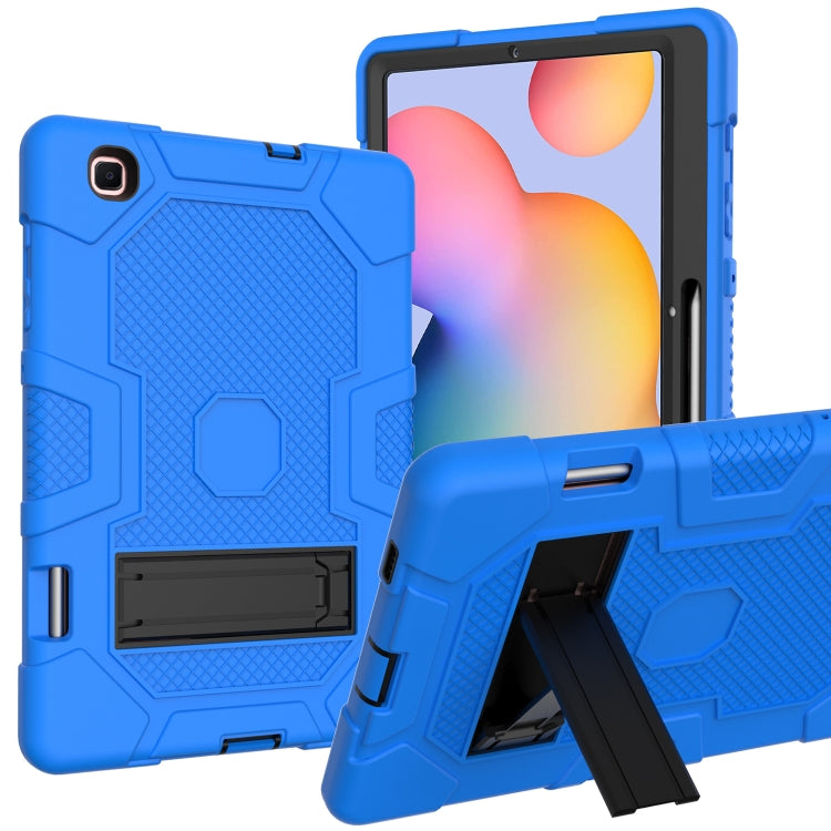 Contrast Color Robot Shockproof Silicone + PC Protective Case with Holder, For Samsung Galaxy Tab S6 Lite P610, For iPad 9.7 (2018 / 2017), For iPad Air 2022 / 2020 10.9 inch