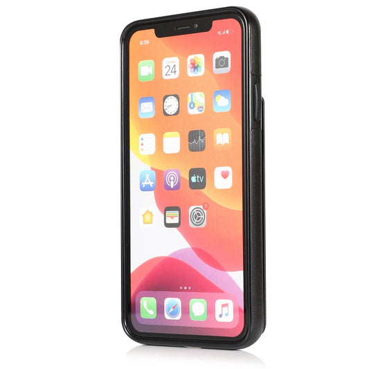 Built-in kickstand holder on protective iPhone 12 Pro Max case side angle