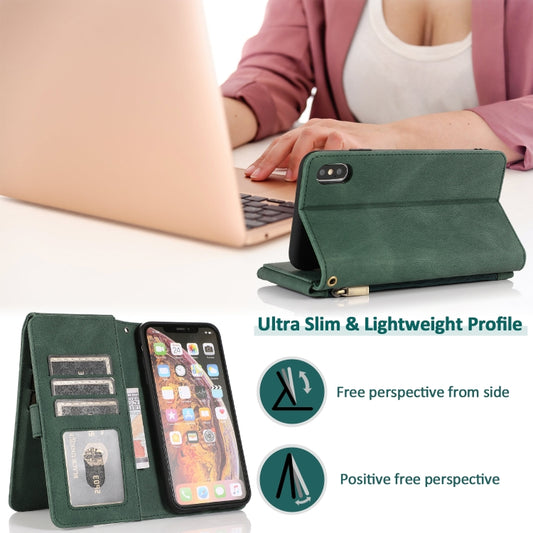 iPhone XS Max wallet case closed position demonstrating slim profile design