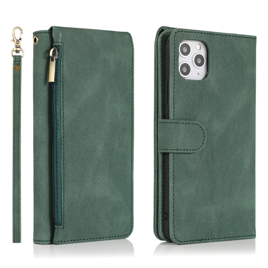 Brown textured leather case for iPhone 12 showing card holder and lanyard attachment
