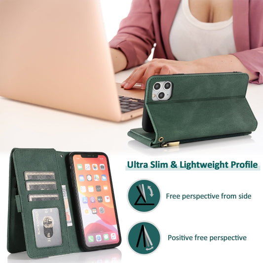 iPhone 12 mini wallet case interior displaying organized card compartments and coin pocket