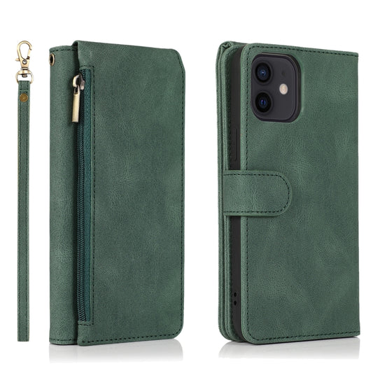 Horizontal flip wallet case for iPhone 12 Pro Max featuring textured leather design