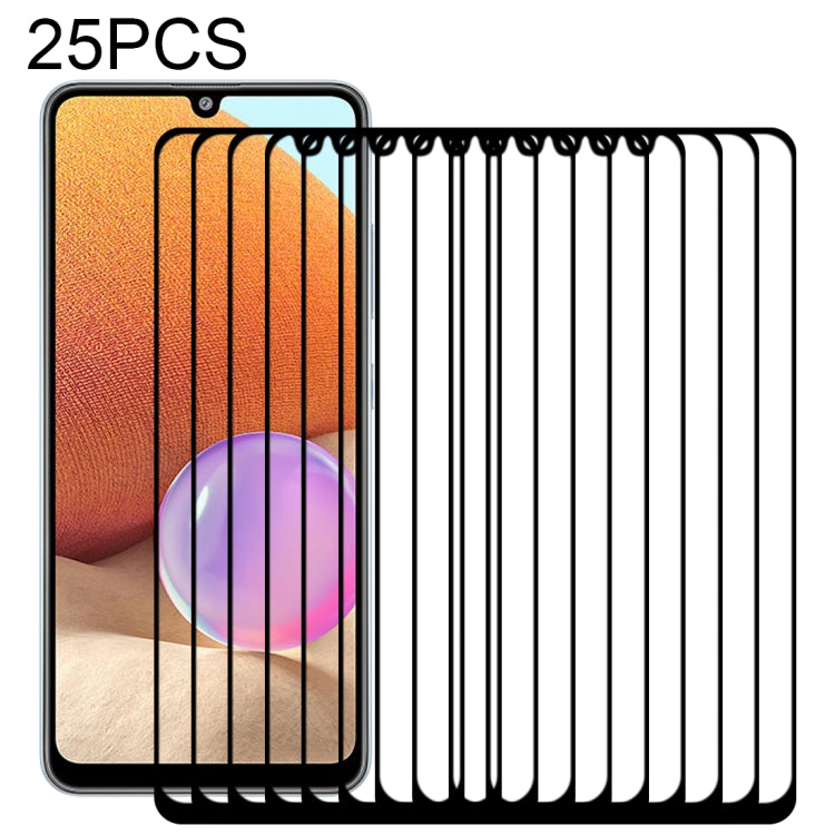 25 PCS Full Glue Full Screen Tempered Glass Film