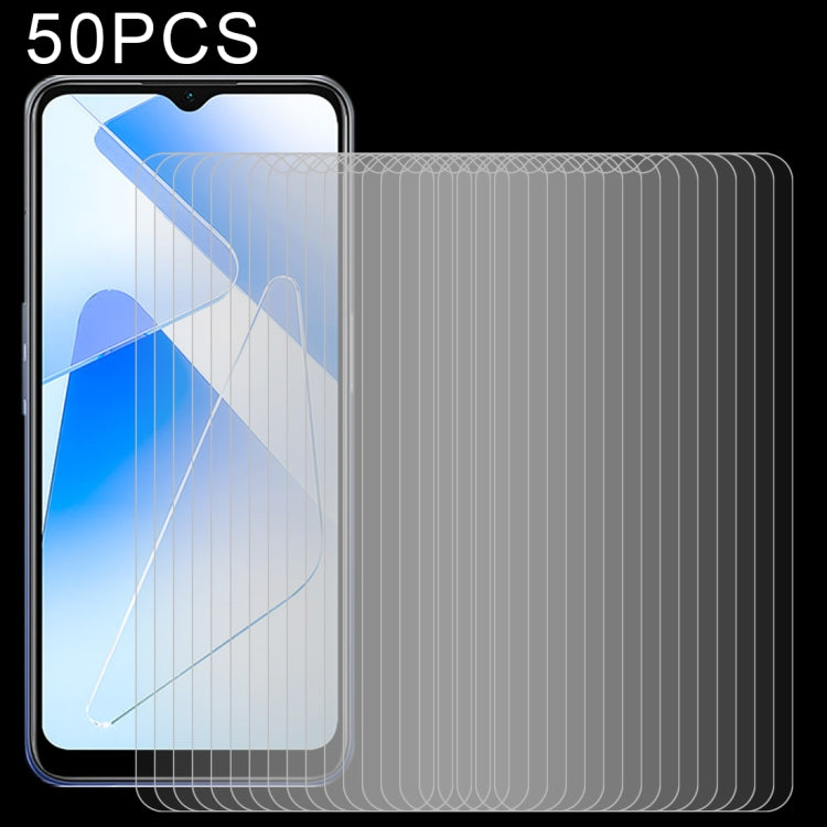 50 PCS 0.26mm 9H Surface Hardness 2.5D Explosion-proof Tempered Glass Non-full Screen Film, For Samsung Galaxy A02 (50 PCS), For Xiaomi Redmi K40 Pro (50 PCS), For OPPO A55 5G (50 PCS)