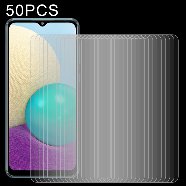 50 PCS 0.26mm 9H Surface Hardness 2.5D Explosion-proof Tempered Glass Non-full Screen Film