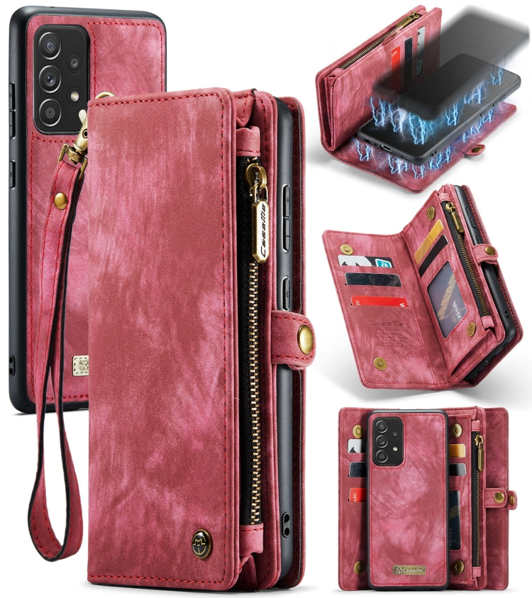 CaseMe Detachable Multifunctional Horizontal Flip Leather Case, with Card Slot & Holder & Zipper Wallet & Photo Frame