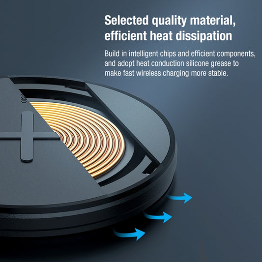 NILLKIN portable wireless charger button-activated design for iPhone and Android devices