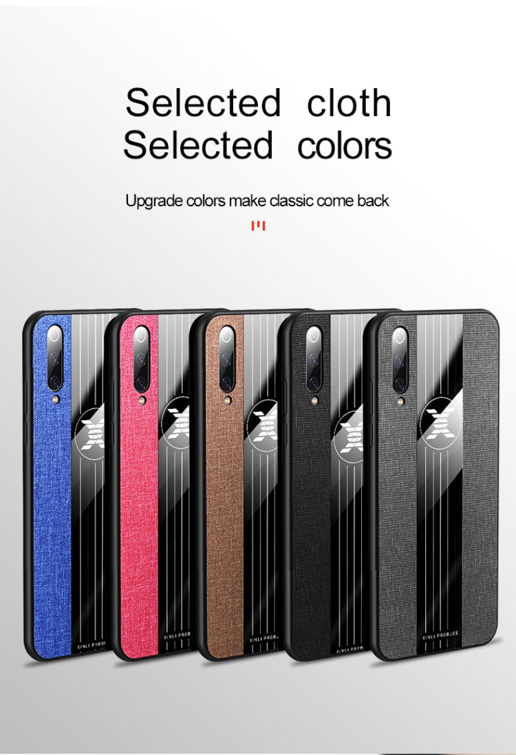 XINLI Stitching Cloth Textue Shockproof TPU Protective Case, For Xiaomi Mi 9 SE, For Xiaomi Mi CC9, For Xiaomi Mi CC9e, For Xiaomi Mi 8 Lite