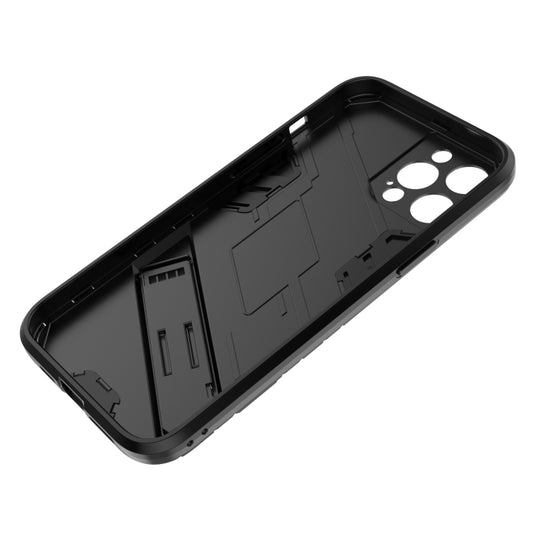 Invisible kickstand holder integrated into Punk Armor iPhone 12 Pro Max case