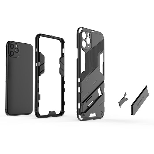 iPhone XR shockproof case featuring reinforced corners and invisible phone holder
