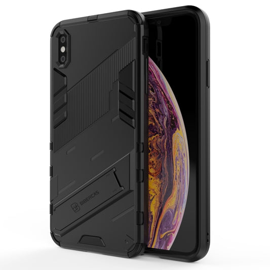 Punk Armor 2-in-1 shockproof iPhone case with invisible holder, heavy-duty protection