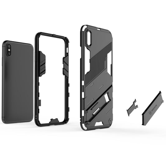 Close-up of integrated invisible kickstand holder on shockproof iPhone case
