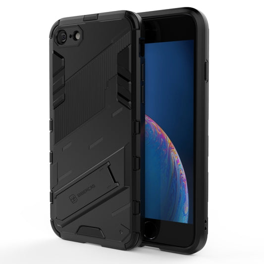 Punk Armor 2-in-1 shockproof iPhone 7 8 case with invisible stand holder