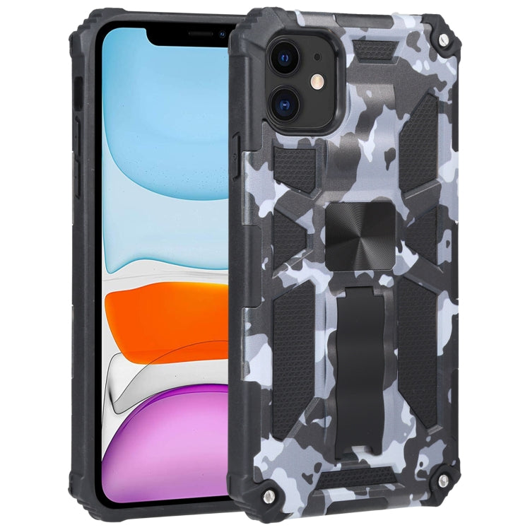 Camouflage Armor Shockproof TPU + PC Magnetic Protective Case with Holder, For iPhone 11 Pro, For iPhone 11 Pro Max, For iPhone 11