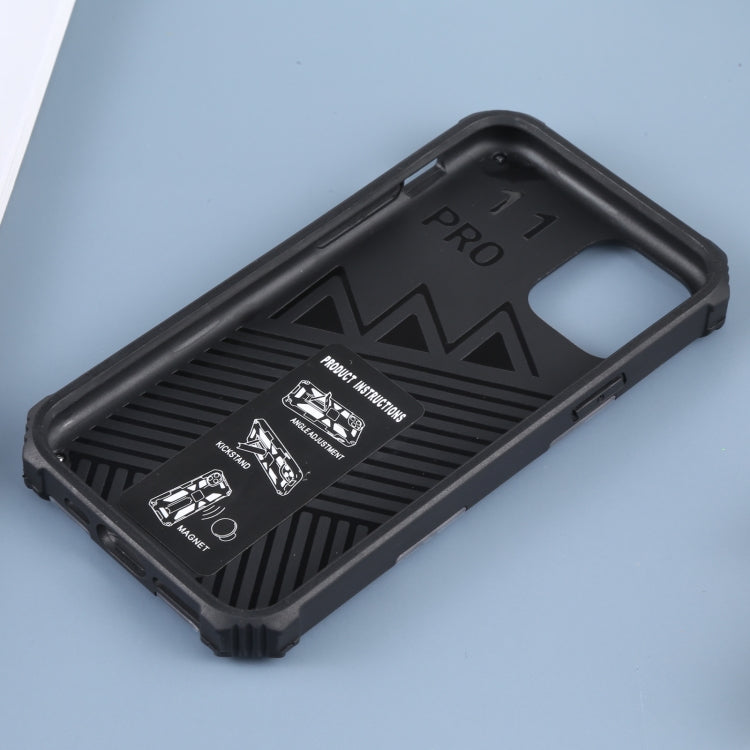 Camouflage Armor Shockproof TPU + PC Magnetic Protective Case with Holder, For iPhone 11 Pro, For iPhone 11 Pro Max, For iPhone 11