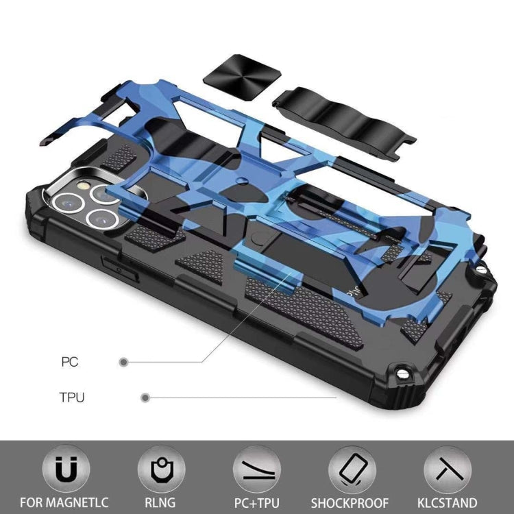 Camouflage Armor Shockproof TPU + PC Magnetic Protective Case with Holder, For iPhone 11 Pro, For iPhone 11 Pro Max, For iPhone 11