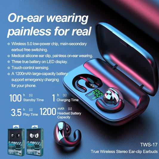Remax Proda TWS-17 earbuds with case and accessories Bluetooth 5.0 connectivity