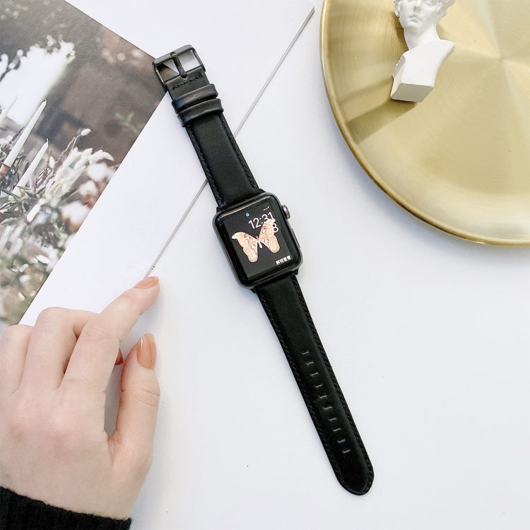 Crazy Horse Texture + Flat Texture Leather Replacement Watchbands For Apple Watch Series 6 & SE & 5 & 4 40mm / 3 & 2 & 1 38mm, For Apple Watch Series 7 41mm / 6 & SE & 5 & 4 40mm / 3 & 2 & 1 38mm���������������������������������������������������������...