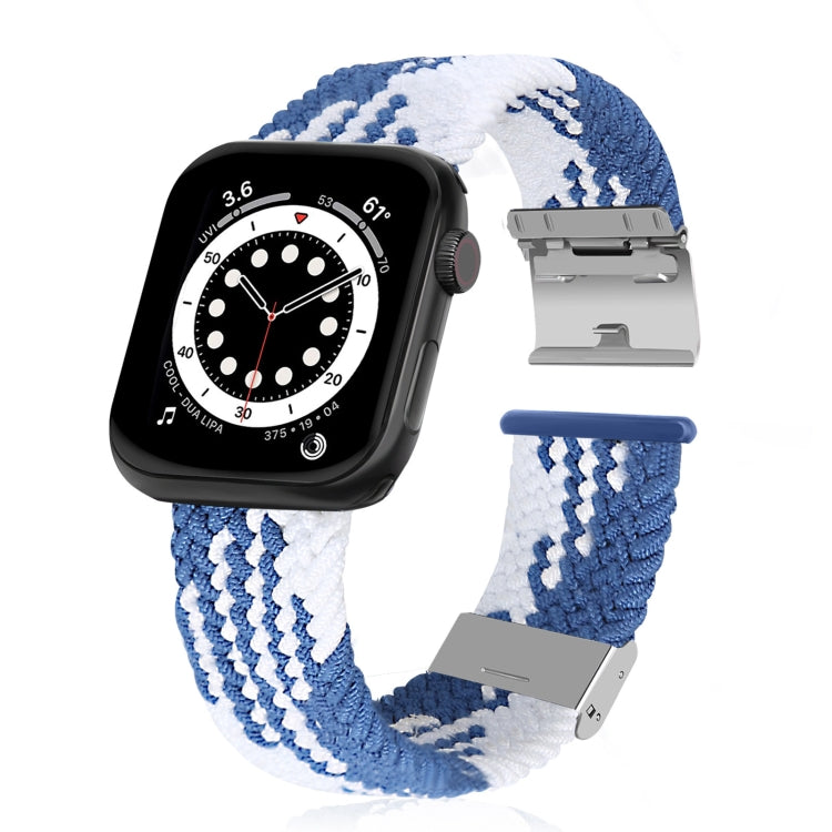Braided + Stainless Steel Replacement Watchbands For Apple Watch Series 6 & SE & 5 & 4 40mm / 3 & 2 & 1 38mm, For Apple Watch Series 7 41mm / 6 & SE & 5 & 4 40mm / 3 & 2 & 1 38mm