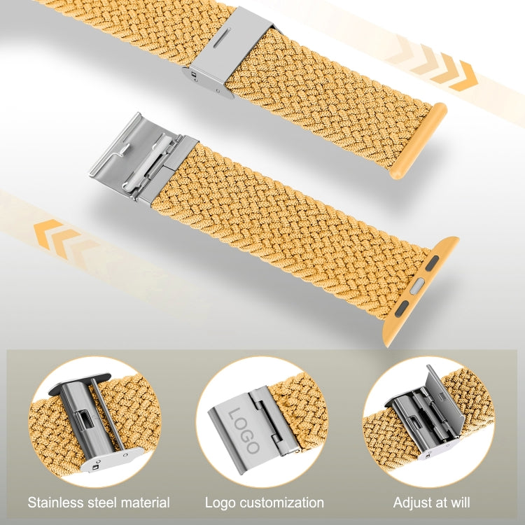 Braided + Stainless Steel Replacement Watchbands For Apple Watch Series 6 & SE & 5 & 4 40mm / 3 & 2 & 1 38mm, For Apple Watch Series 7 41mm / 6 & SE & 5 & 4 40mm / 3 & 2 & 1 38mm