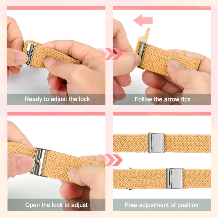 Braided + Stainless Steel Replacement Watchbands For Apple Watch Series 6 & SE & 5 & 4 40mm / 3 & 2 & 1 38mm, For Apple Watch Series 7 41mm / 6 & SE & 5 & 4 40mm / 3 & 2 & 1 38mm