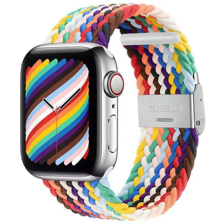 Braided + Stainless Steel Watch Band For Apple Watch Ultra 49mm&Watch Ultra 2 49mm / Series 9&8&7 45mm / SE 3&SE 2&6&SE&5&4 44mm / 3&2&1 42mm, For Apple Watch Series 7 45mm / 6 & SE & 5 & 4 44mm                                                          ...