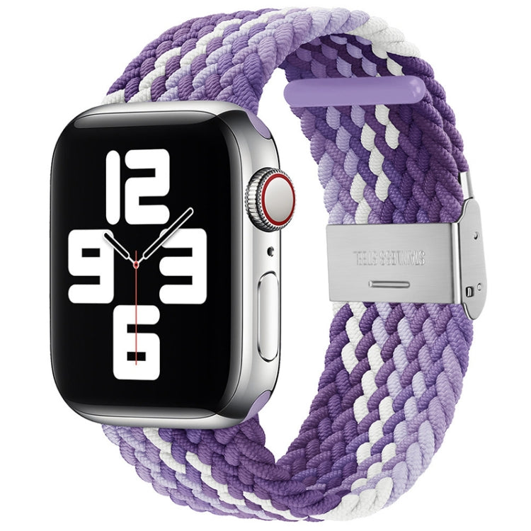 Braided + Stainless Steel Watch Band For Apple Watch Ultra 49mm&Watch Ultra 2 49mm / Series 9&8&7 45mm / SE 3&SE 2&6&SE&5&4 44mm / 3&2&1 42mm, For Apple Watch Series 7 45mm / 6 & SE & 5 & 4 44mm                                                          ...