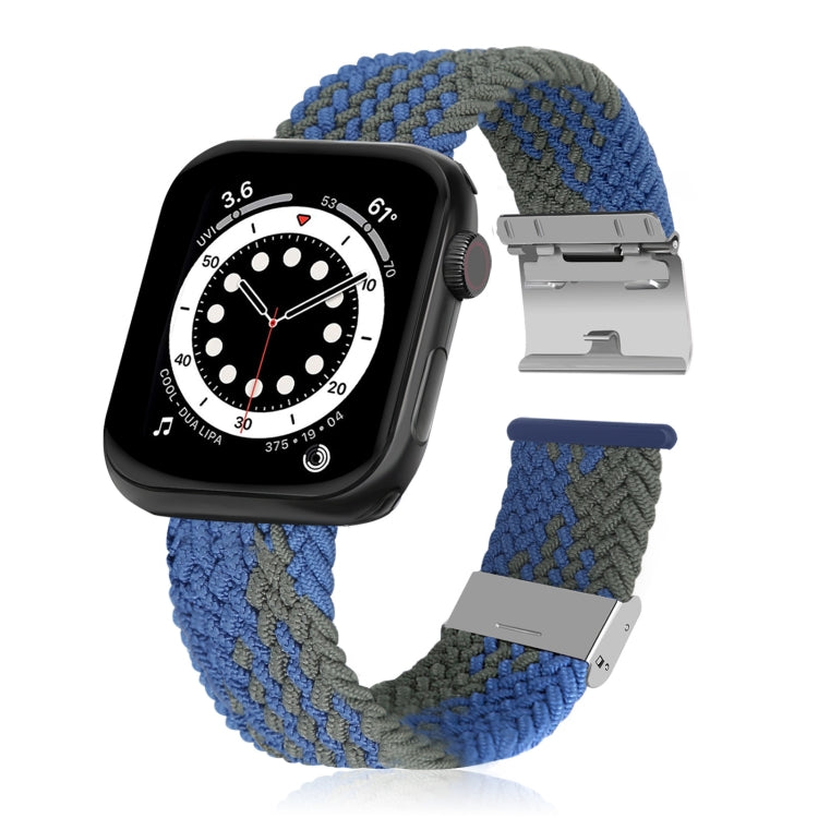 Braided + Stainless Steel Watch Band For Apple Watch Ultra 49mm&Watch Ultra 2 49mm / Series 9&8&7 45mm / SE 3&SE 2&6&SE&5&4 44mm / 3&2&1 42mm, For Apple Watch Series 7 45mm / 6 & SE & 5 & 4 44mm / 3 & 2 & 1 42mm