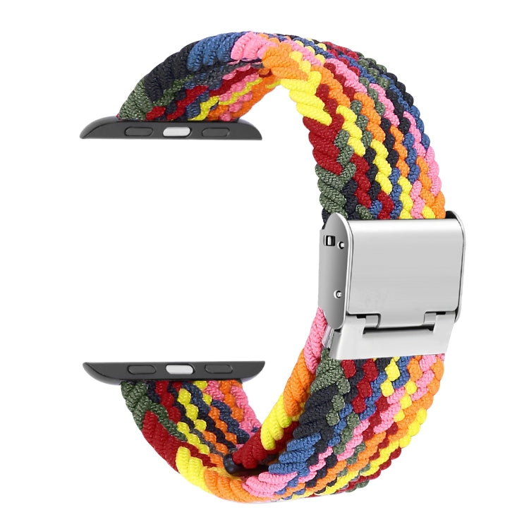 Braided + Stainless Steel Watch Band For Apple Watch Ultra 49mm&Watch Ultra 2 49mm / Series 9&8&7 45mm / SE 3&SE 2&6&SE&5&4 44mm / 3&2&1 42mm, For Apple Watch Series 7 45mm / 6 & SE & 5 & 4 44mm / 3 & 2 & 1 42mm