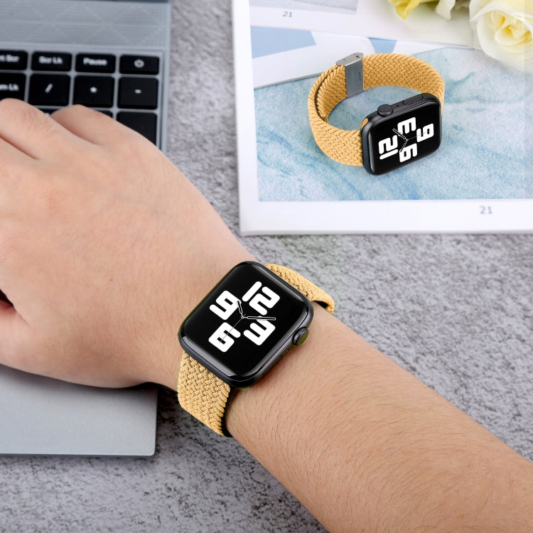 Braided + Stainless Steel Watch Band For Apple Watch Ultra 49mm&Watch Ultra 2 49mm / Series 9&8&7 45mm / SE 3&SE 2&6&SE&5&4 44mm / 3&2&1 42mm, For Apple Watch Series 7 45mm / 6 & SE & 5 & 4 44mm / 3 & 2 & 1 42mm