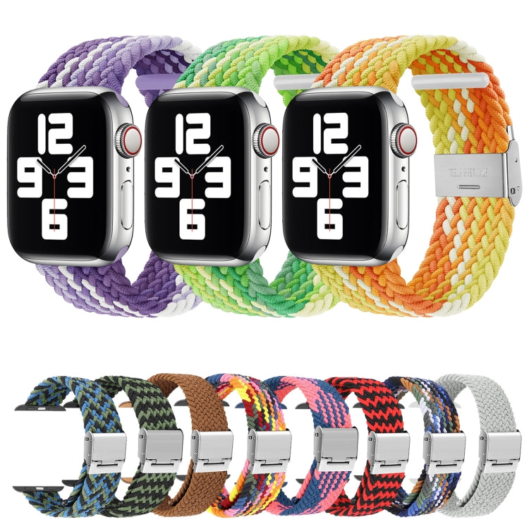 Braided + Stainless Steel Watch Band For Apple Watch Ultra 49mm&Watch Ultra 2 49mm / Series 9&8&7 45mm / SE 3&SE 2&6&SE&5&4 44mm / 3&2&1 42mm, For Apple Watch Series 7 45mm / 6 & SE & 5 & 4 44mm / 3 & 2 & 1 42mm