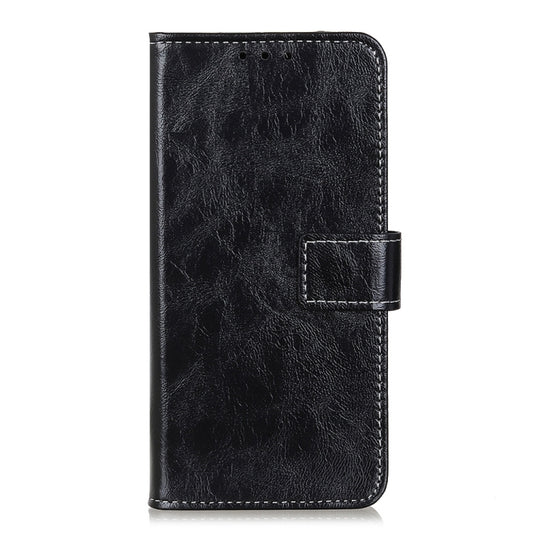 Brown leather wallet case holder stand featuring horizontal flip design for Galaxy A70s