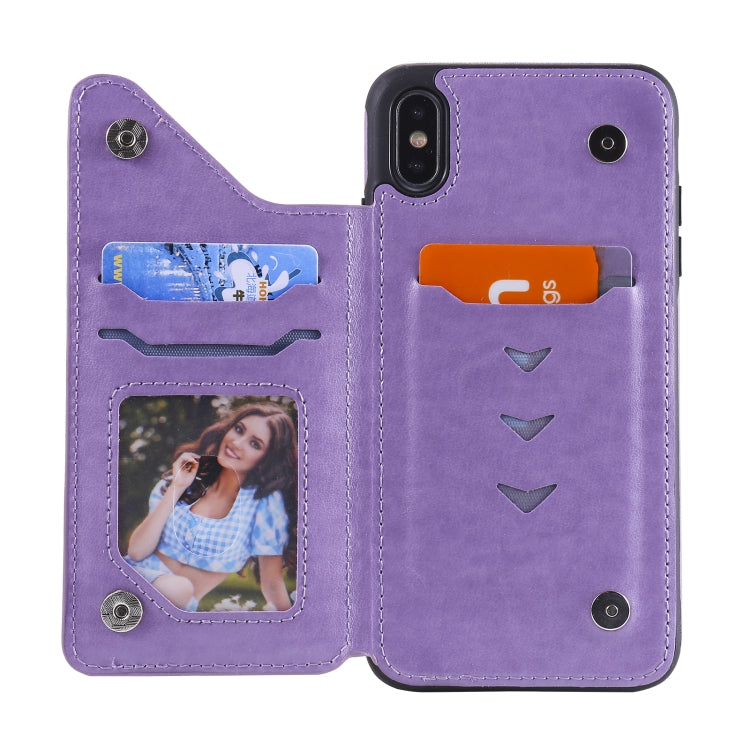 Flower Embossing Pattern Shockproof Protective Case with Holder & Card Slots & Photo Frame, For iPhone XS Max, For iPhone 11, For iPhone 11 Pro, For iPhone 11 Pro Max