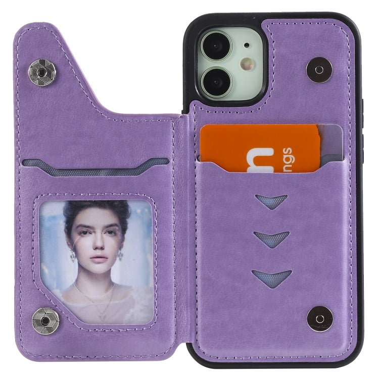 Flower Embossing Pattern Shockproof Protective Case with Holder & Card Slots & Photo Frame, For iPhone 12 mini, For iPhone 12 / 12 Pro, For iPhone 12 Pro Max