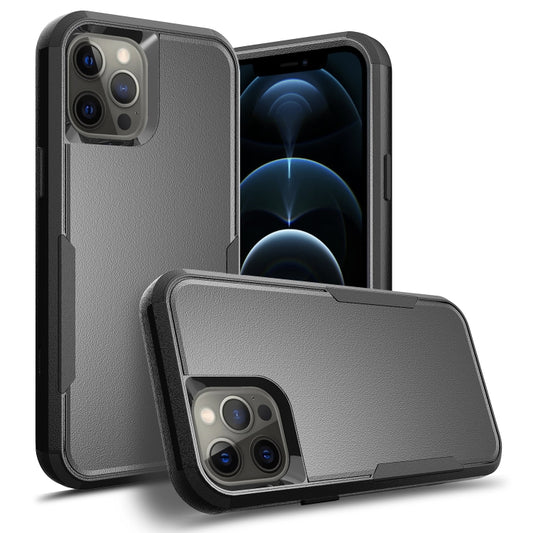 TPU PC shockproof protective case for iPhone 12 Pro in sleek black finish