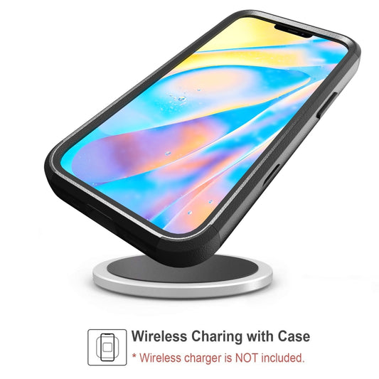 Sleek matte finish hybrid case offering military-grade shock absorption for iPhones