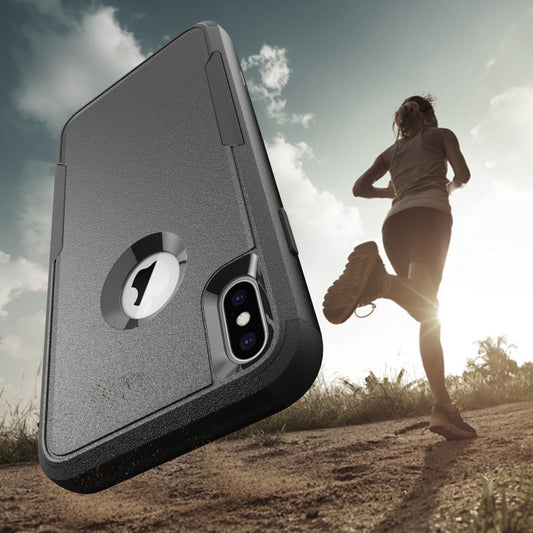 Clear TPU PC hybrid case displaying iPhone XS Max camera cutout detail