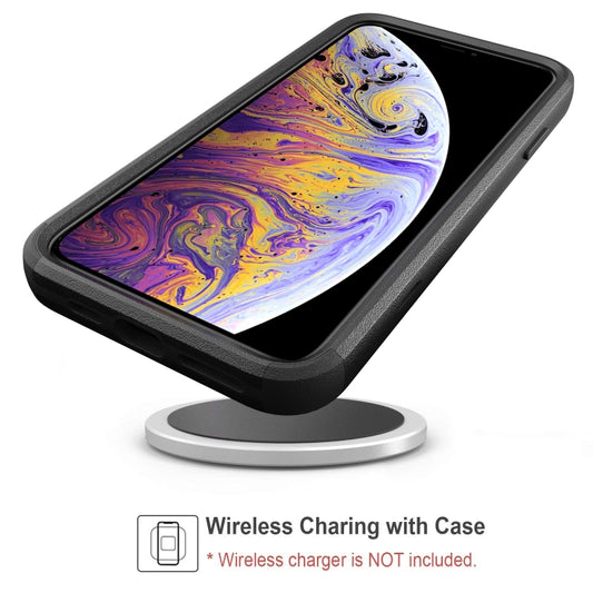 iPhone XS Max shockproof case back panel with premium TPU material close-up