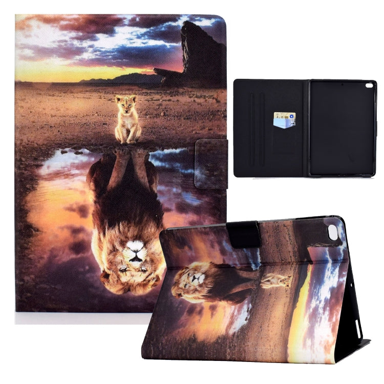 Electric Pressed TPU Colored Drawing Horizontal Flip Leather Case with Holder & Pen Slot