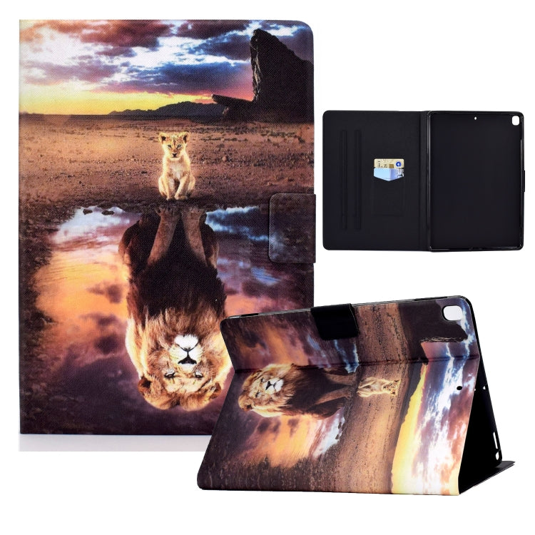 Electric Pressed TPU Colored Drawing Horizontal Flip Leather Case with Holder & Pen Slot