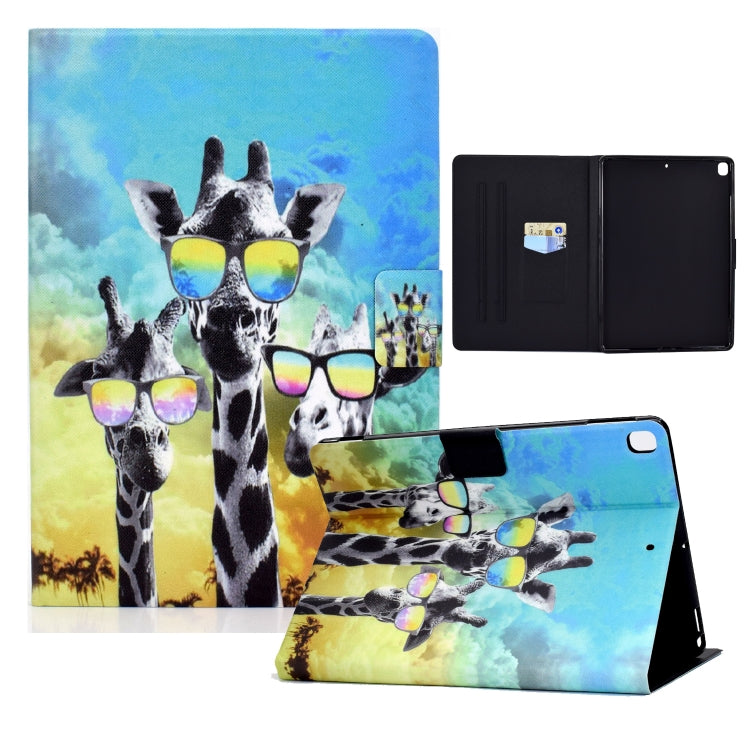Electric Pressed TPU Colored Drawing Horizontal Flip Leather Case with Holder & Pen Slot