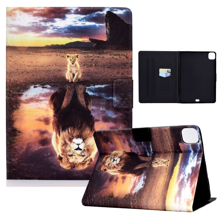 Electric Pressed TPU Colored Drawing Horizontal Flip Leather Case with Holder & Pen Slot