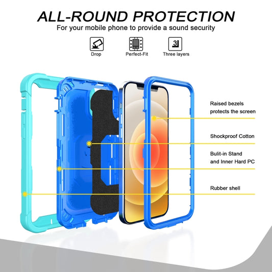Durable 3-layer shockproof case for iPhone 12 Mini featuring secure rotating kickstand
