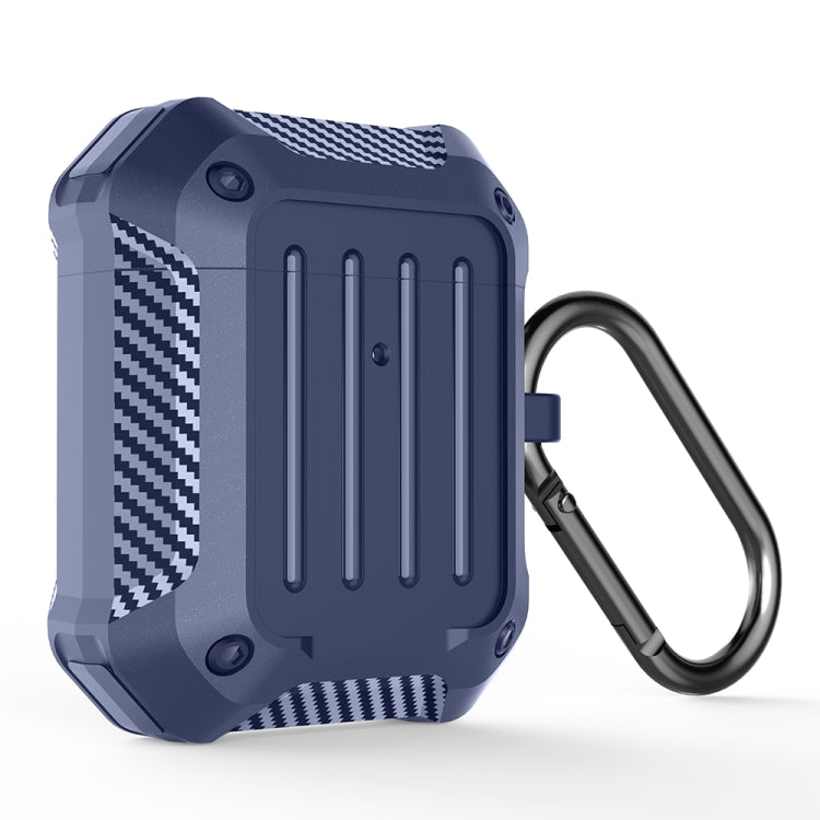 Wireless Earphones Shockproof Carbon Fiber Luggage TPU Protective Case, For AirPods 1/2, For AirPods Pro