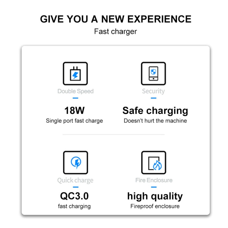 WK WP-U57 18W Speed QC3.0 Fast Charger + USB to Type-C / USB-C Data Cable