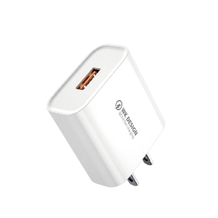 WK WP-U57 Max 18W Maxspeed QC3.0 Fast Charger +  USB to Micro USB Data Cable, US Plug, EU Plug