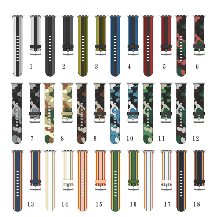 Silicone Replaceable Watch Strap, For Apple Watch Series 8&7 41mm / SE 2&6&SE&5&4 40mm / 3&2&1 38mm, For Apple Watch Series 7 45mm / 6 & SE & 5 & 4 44mm / 3 & 2 & 1 42mm, For Apple Watch Series 7 41mm / 6 & SE & 5 & 4 40mm / 3 & 2 & 1 38mm