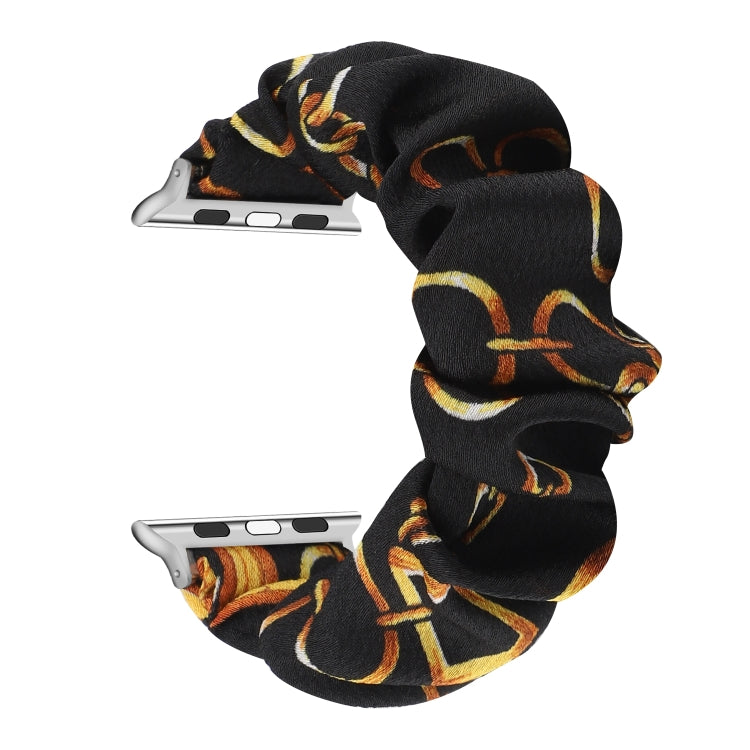 Fabric Hair Ring Replacement Strap Watchband For, Apple Watch Series 8&7 45mm / SE 2&6&SE&5&4 44mm / 3&2&1 42mm, Apple Watch Series 8&7 41mm / SE 2&6&SE&5&4 40mm / 3&2&1 38mm