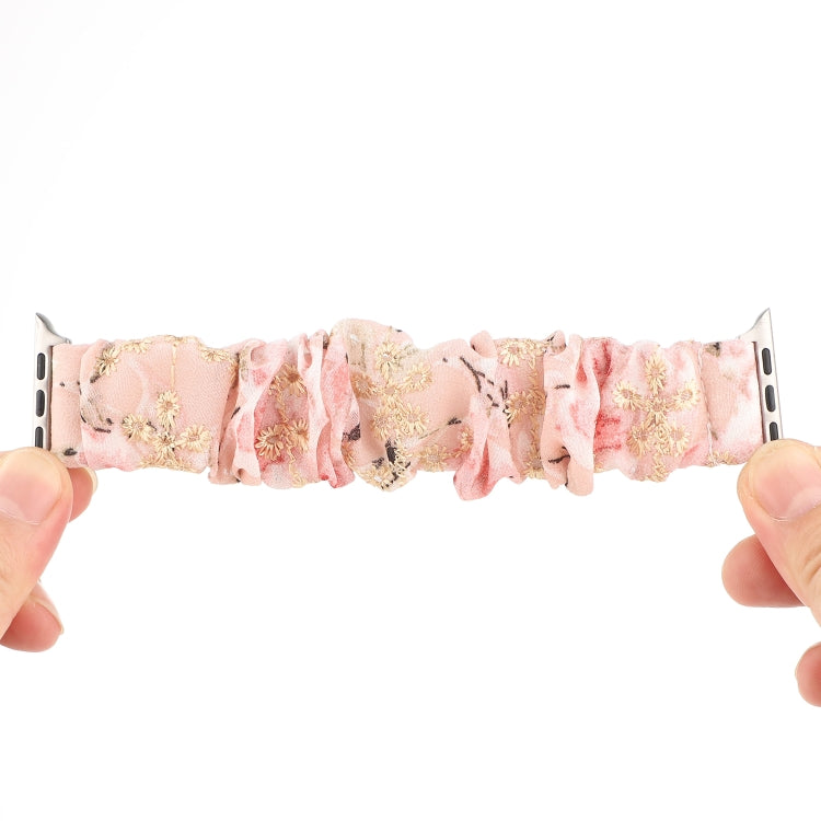 Fabric Hair Ring Replacement Strap Watchband, For Apple Watch Ultra 49mm / Series 8&7 45mm / SE 2&6&SE&5&4 44mm / 3&2&1 42mm, For Apple Watch Series 8&7 41mm / SE 2&6&SE&5&4 40mm / 3&2&1 38mm