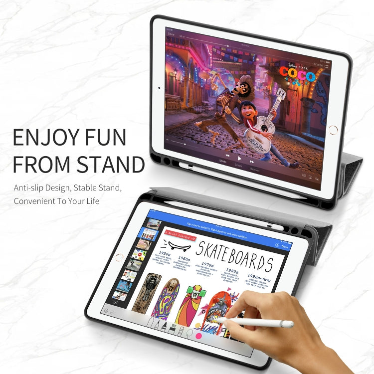 DUX DUCIS Domo Series Horizontal Flip Magnetic PU Leather Case with 3-folding Holder & Pen Slot, For iPad Air 10.5 (2019) / iPad Pro 10.5